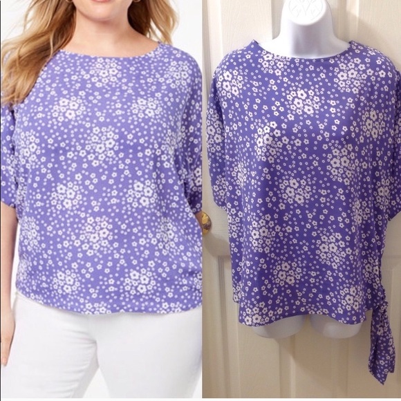 Michael Kors Tops - Michael Kors Size 1X Blouse lavender floral